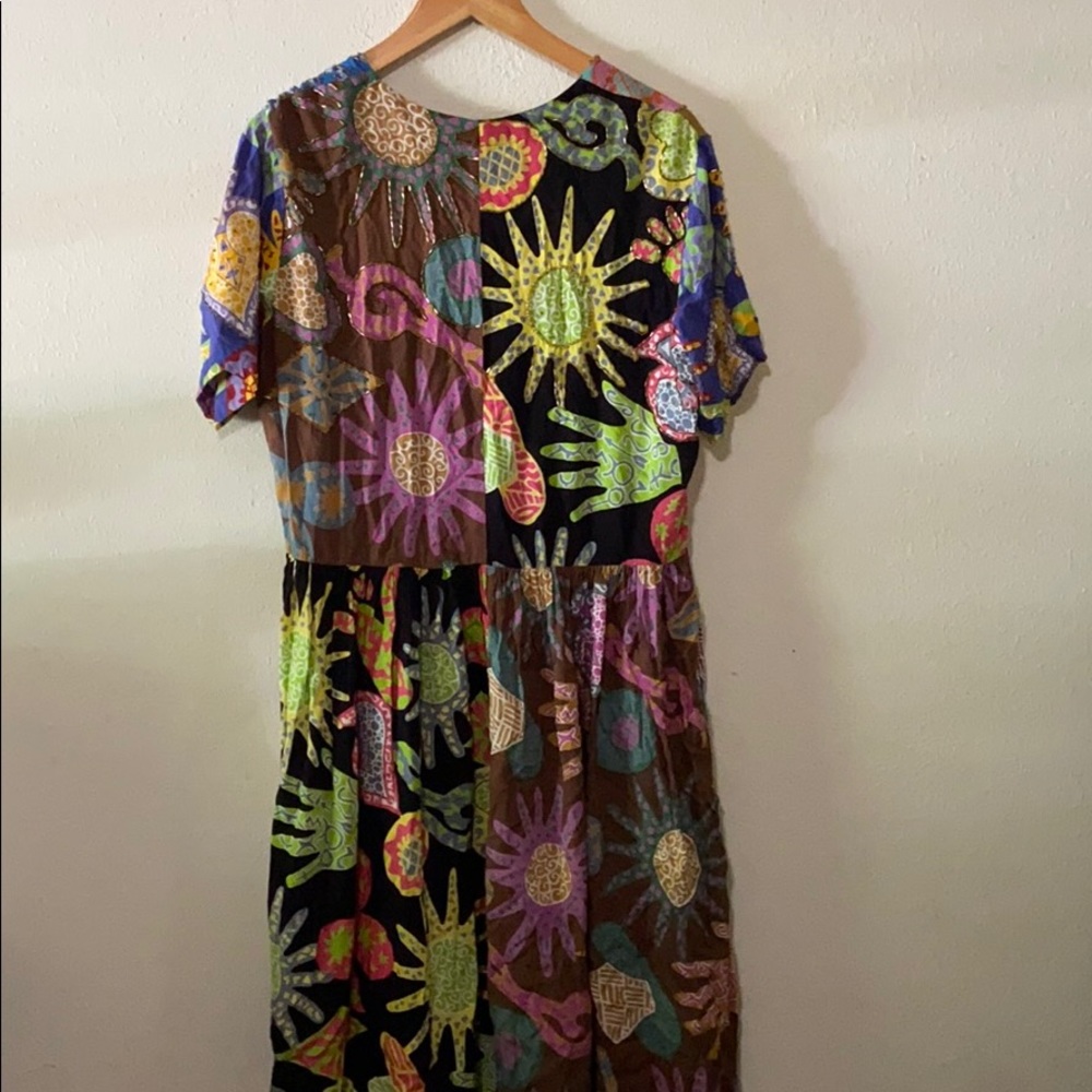 VINTAGE ABSTRACT DRESS - Picture 5 of 7